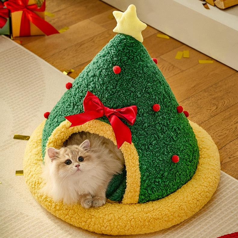 ✨Extra Knitmas Cheer✨ Cozy Christmas Tree Pet Bed